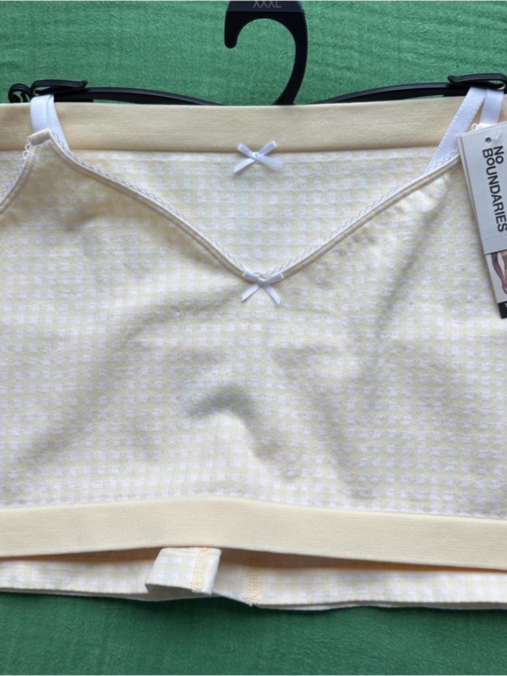 No Boundaries Cream & White Microfiber Bandeau Cami and Boyshort SET